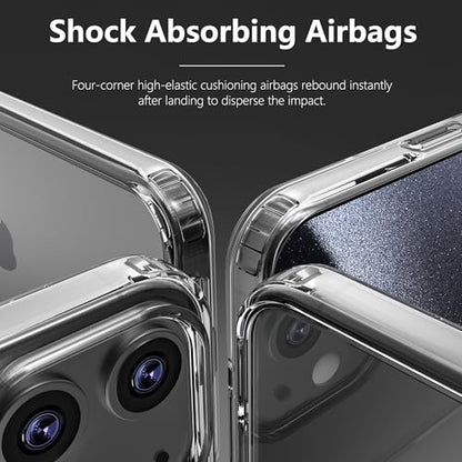 ONES for iPhone 12 mini Slim Case Clear, [PC + TPU Hybrid][Military-Grade Drop Protection][Anti-Yellowing], Shockproof Silicone Hard Cover, Transparent Case - color: HD Highly Clear, size: iPhone 12 mini