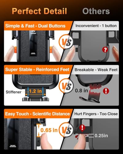 VANMASS 2026 Car Phone Holder【Military-Grade Strongest 90+LBS Suction】