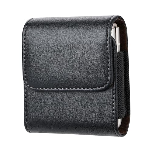 Flip Phone Case,Pouch Holster Design with Belt Clip Black - color: Black 02