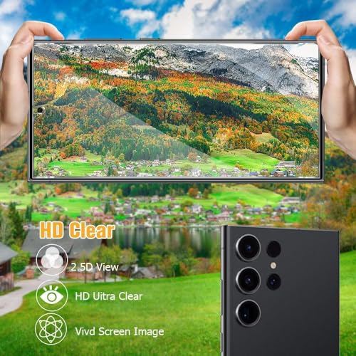 2 Pack Galaxy S24 Ultra Anti spy Privacy Screen Protector, 9H Tempered Glass,Anti-Scratch, Smooth and Responsive Absolute, No Bubbles, High Definition Clear[Anti-Spy Tempered Glass]Easy Install(6.8 ")