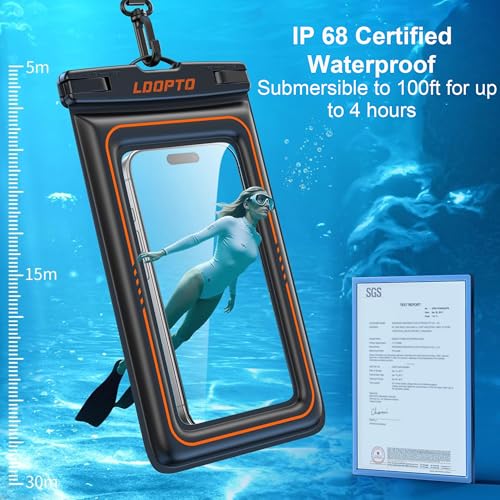 Floating Waterproof Phone Pouch 2 Pack, IP68 Waterproof Phone Case Dry Bag Kayak/Beach/Cruise Travel Essentials, Water Proof Pouch for iPhone 17 16 15 Pro Max, Samsung S25 -7 inch and smaller phones