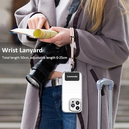 2 Pads Phone Lanyard Adjustable Crossbody Cell Phone Neck Strap - color: Black