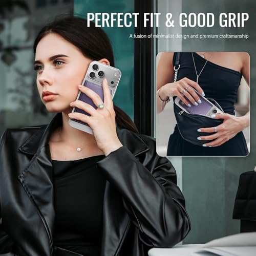 for Magsafe Magnetic Phone Wallet Card Holder, Elegant Purple - color: Elegant Purple