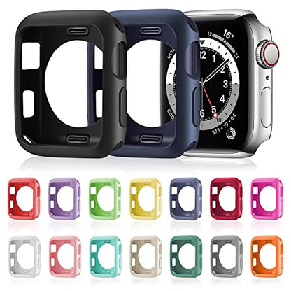 16 Pieces Soft TPU Protective Watch Case Anti-Scratch Silicone Protector Soft Flexible TPU Thin Lightweight Bumper Cover for Smartwatch Series(45 mm) - size: 45 mm