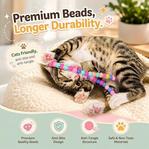 IIIZ 4-in-1 Beaded Charger 65W USB C Carplay Cable for iPhone Duo/18/Galaxy - color: Colorful