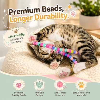 IIIZ 4-in-1 Beaded Charger 65W USB C Carplay Cable for iPhone Duo/18/Galaxy - color: Colorful