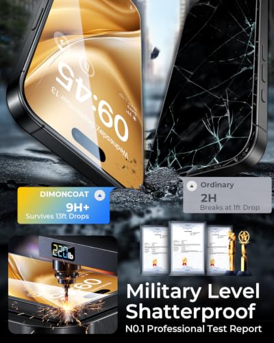 DIMONCOAT 4-PACK Screen Protector Compatible with iPhone 16 Plus - color: Transparency, size: iPhone 16 Plus