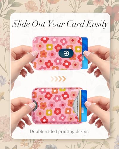 Shorogyt Compatible with Magsafe Wallet for Women, Little Flower - color: Little Flower
