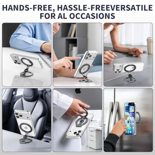 MagSafe Magnetic Phone Ring Grip & Stand for iPhone 17-13 Max/Plus