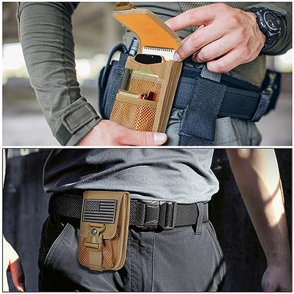 SOWHUP Tactical Molle Pouch Cell Phone Pouch Holster Small Utility EDC Pouch Gadget Organizer Bag - color: Tan3