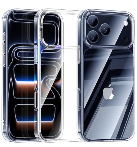 Maledan for iPhone 17 Pro Case - Crystal Clear 17 Pro Phone Case, Shockproof Military Protection Durable Bumper Cover Anti-Yellowing Slim Case for Apple iPhone 17 Accessories Transparent - color: Crystal Clear, size: iPhone 17 Pro 6.3"
