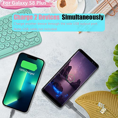 Battery Case for Samsung Galaxy S8+ Plus, 6500mAh Rechargeable Extended Battery Charging Case with Kickstand Black