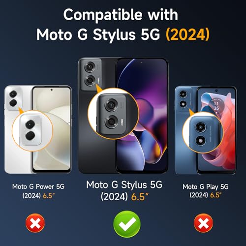 2 Pack Privacy Screen Protector for Motorola Moto G Stylus 5G 2024 - size: Moto G Stylus 5G 2024