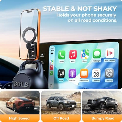 Car Phone Holder for Honda Civic 11th Gen 2026 2025 2024 2023 2022 (Only for 7/9-Inch Screen) 360° Rotation Magnetic Cell Phone Mount, Compatible with Magsafe, Does Not Affect Air Vent - size: Fit for 2022-2026 Civic, 7/9-Inch
