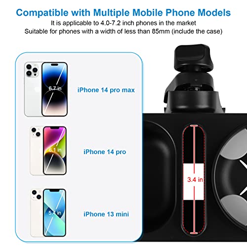 Accmor Stroller Cup Holder, Drinks Holder Bike Walker Wheelchair - color: Tray Phone Holder-Black