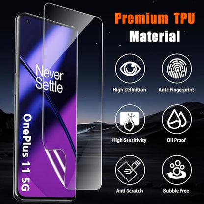 For OnePlus 11 5G Screen Protector Soft TPU (2 Pack) - size: One Plus 11 5G