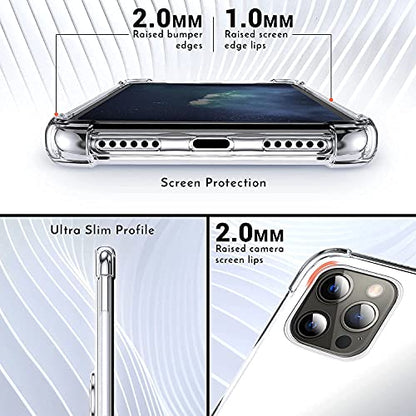 Shields Up for iPhone 12 Case with Card Holder Stand, 6.1", Clear - color: Clear, size: iPhone 12/12 Pro