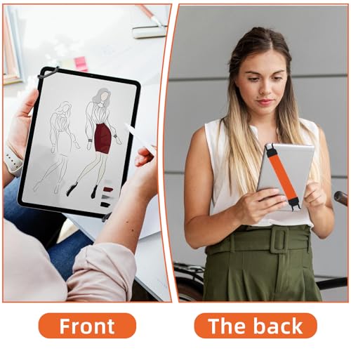 Ptwola Hand Strap Holder Universal Tablet Secure Grip Holder, Orange - color: Orange