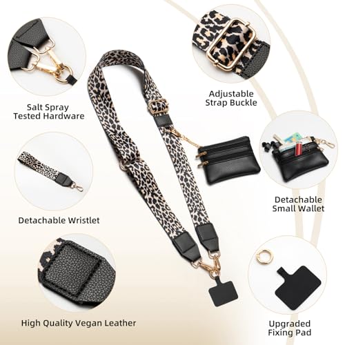 Cell Phone Lanyard Crossbody with Wallet, Versatile Clip and Go Phone Strap - color: A
