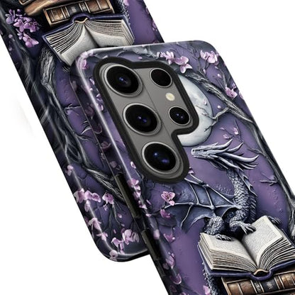 Case for Samsung Galaxy S26 Ultra,Camera Protection Soft Glossy Phone Case - Purple Dragon Moon Book - color: Purple Dragon Moon Book, size: Samsung Galaxy S26 Ultra