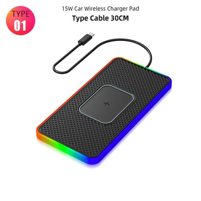 Wireless Charger Pad for Subaru Outback Ascent Solterra Car Interior Console Fast Charging Nonslip Mat 15W High Power Pad