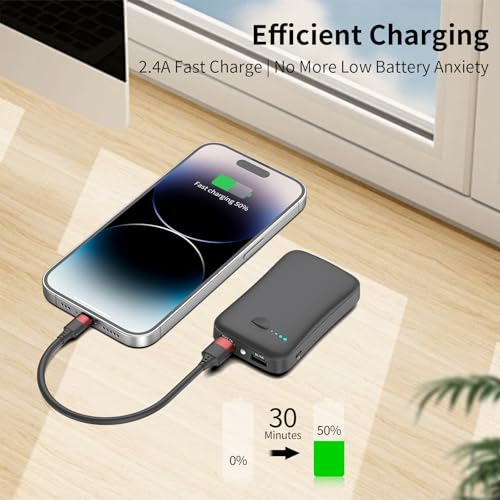 Vienceen 6 Inch iPhone Charger Cord, MFi Certified Short USB to Lightning Cable for Power Bank, 2 Pack Charging Cable 0.5 ft for iPhone 14/13/12, AirPods - size: 0.5 FT