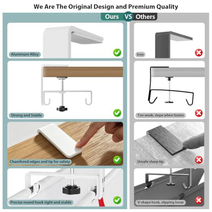 Univivi No Drill Under Desk Cable Management Tray, 28 inch Cable Management - color: Grey, size: 28"L x 5.5"W