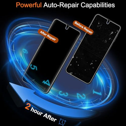 Ferilinso 2 Pack Privacy Screen Protector for Samsung Galaxy Z Flip 7 | 9H+ Tempered Glass Back&Camera Lens Protectors, Military-Grade Shatterproof, Case Friendly, Easy Installation Bubble Free - size: Samsung Galaxy Z Flip 7-Black