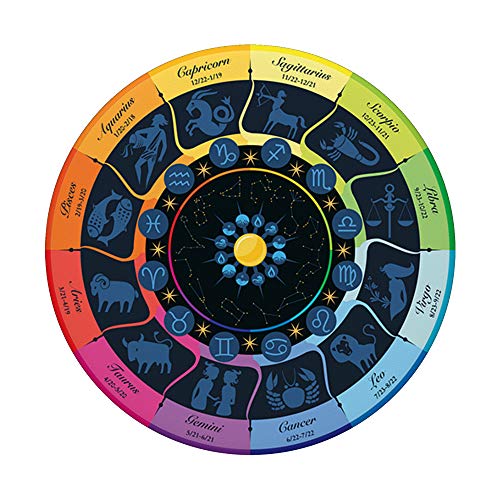 Zodiac Astrology Wheel Star Sign Symbol Astrology Birth Grip PopSockets PopGrip: Swappable Grip for Phones & Tablets