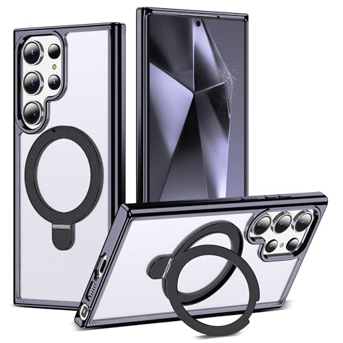 Clear Case for Samsung Galaxy S24 Ultra with Stand 6.8",Black - color: Black, size: Samsung Galaxy S24 Ultra