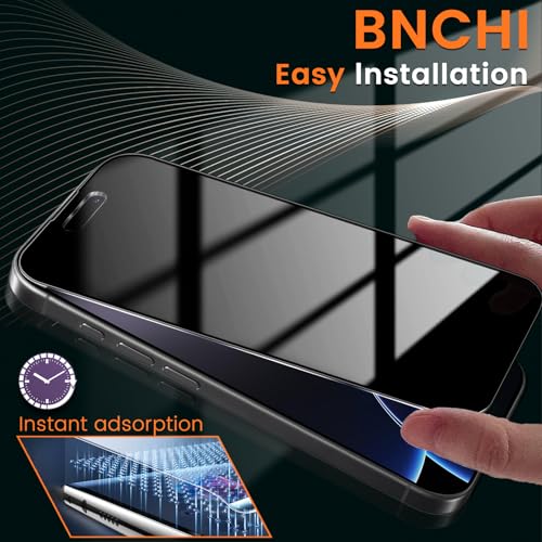 2 Pack 4 Way 360° Privacy Screen Protector for iPhone 16 Pro 6.3-Inches, Horizontal and Vertical All Around Anti-Spy 9H Tempered Glass Film, Scratch Resistant, Zero Bubbles, Face ID Sensitive