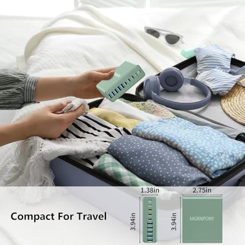 320W USB C Charger Block, MGRNPONY 10-Port GaN USB C Charging Station Green - color: Green