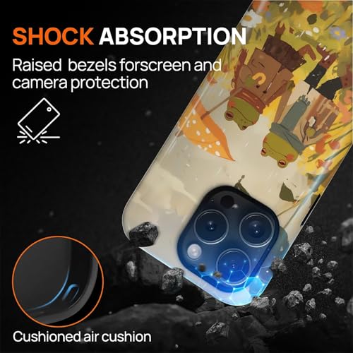 Magnetic for iPhone 14 Pro Case,[Compatible with Magsafe] Dual Layer Protective Heavy Duty Shockproof Rugged Drop Protection Bumper Hybrid Case - Rain Frog and Toad - color: Rain Frog and Toad, size: iPhone 14 Pro
