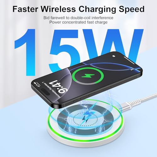 15W Pixel 11 10 9 Wireless Charger Fast Charging Pad for Google Pixel 10Pro - color: White