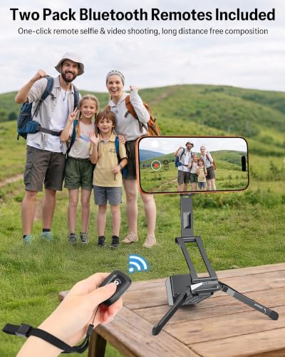 OMOTON TP02-Pro-CK Magnetic Phone Holder Kit with Fill Light & 2 Remotes - color: 8-1-Black CK