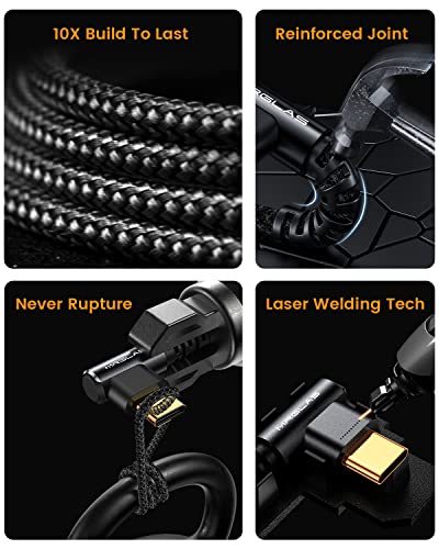 MRGLAS 3.2A USB C Charger Cable, [2-Pack,6.6FT] USB A to USB C Cable - color: Black, size: 6.6FT+6.6 FT