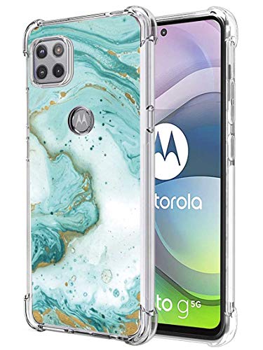 for Moto One 5G Ace Case, Moto G 5G Case, Slim Flexible TPU for Girls Women Airbag Bumper Shock Absorption Rubber Soft Silicone Case Cover Fit for Motorola Moto One 5G Ace (Green) - color: Green