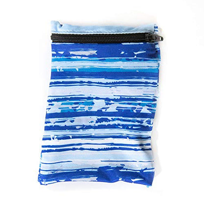Sprigs Wrist Wallet Running Wristband Pocket for Keys Cards Cash ID Phone - color: Blue Horizon