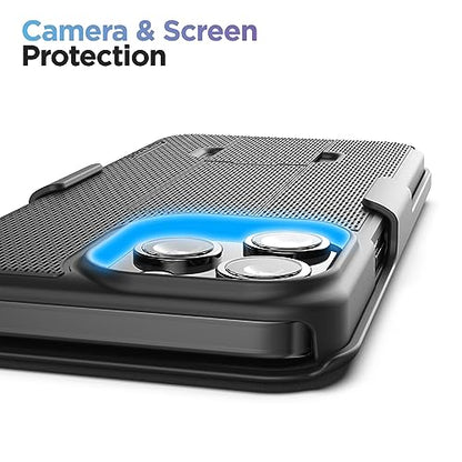 Encased DuraClip Designed for iPhone 15 Pro Max Case with Belt Clip Phone Holster and Kickstand (Matte Black) - size: iPhone 15 Pro Max