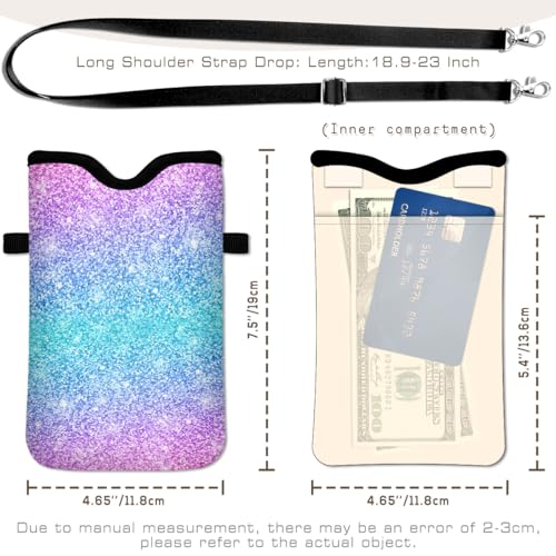 Universal Phone Sleeve Pouch with Crossbody Strap 7.6 X 4.3 Inches Shockproof Water Resistant Mobile Protection Bag-Red Panda Neoprene Phone Pouch Bag - color: Red Panda-Phone Pouch