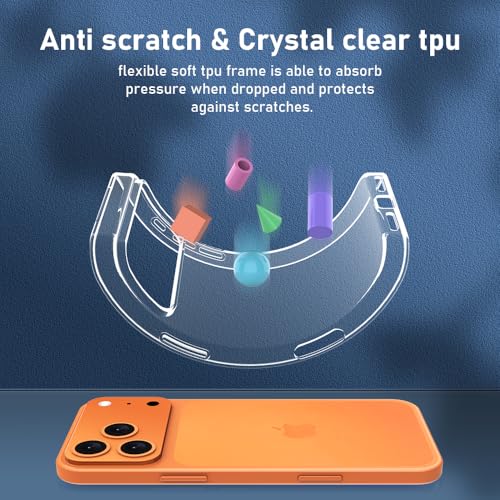 Clear Thin for iPhone 17 Pro Max Case.Soft Skin Silicone Phone Cover | Gel Rubber iPhone 17 Pro Max Case,Ultra Slim Thin Flexible Clear TPU Phone Case