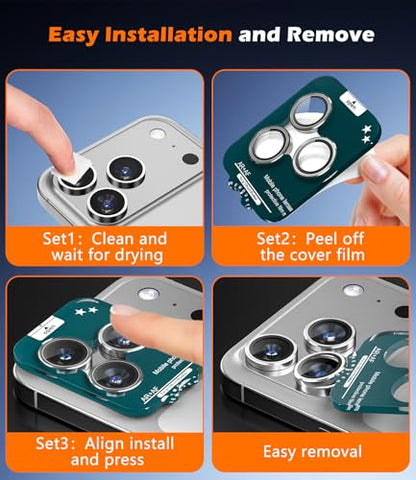 imluckies Camera Lens Protector for iPhone 17 Pro/iPhone 17 Pro Max - color: Sliver
