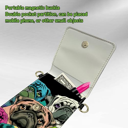 Small Crossbody Bags with Adjustable Shoulder Strap - color: Color Pugs