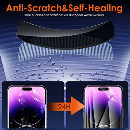 [2 Pack for iPhone 14 Pro Max Privacy Screen Protector (NOT Glass), Anti-Spy Anti-Scratch Non-breakable Flexible Soft TPU Hydrogel Film Screen Protector for iPhone 14 Pro Max