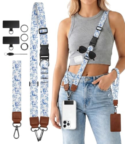 Cute Dog Phone Lanyard Crossbody Wrist Strap Around Neck Women - color: Cute Dog