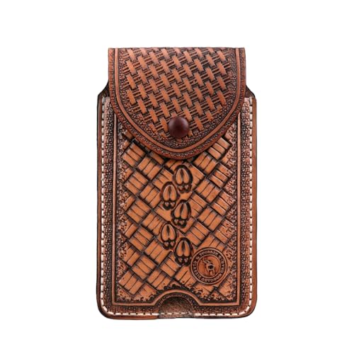 Leather Cell Phone Belt Holster EDC Case Fit for iPhone 17 16 15pro,Pixel