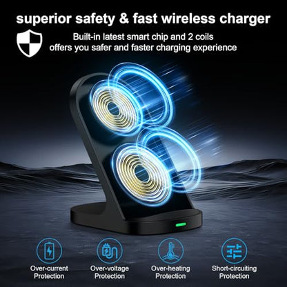 15W Samsung Wireless Charger Fast Charging Stand for Galaxy S26 Ultra S26+