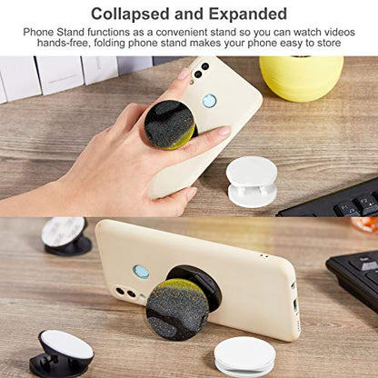 30 Pack Blank Phone Grip Holder, Expandable Phone Grip Stand,Black, White - color: Black, White