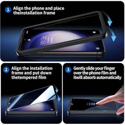 3+2 Pack Privacy Screen Protector And Camera Lens Protection for Galaxy S25 5G, Anti-Spy 9H Hardness Support Fingerprint Unlock Tempered Glass Screen Protector for Samsung Galaxy S25 - size: Galaxy S25 6.1 Inch