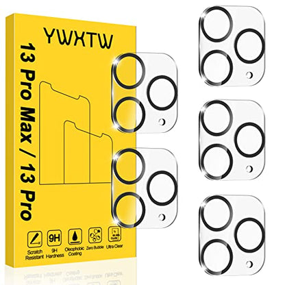YWXTW [5 Pack Camera Lens Protector Compatible with iPhone 13 Pro Max 6.7" / 13 Pro 6.1" Tempered Glass, [Night Shooting Mode] Case Friendly, High Definition - color: Clear, size: iPhone 13 Pro/13 Pro Max